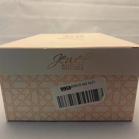 NEW Bridal / Wedding Jewel Badgley Mischka Silver Glitter Kitten Heels Sz 10 - Picture 12 of 13